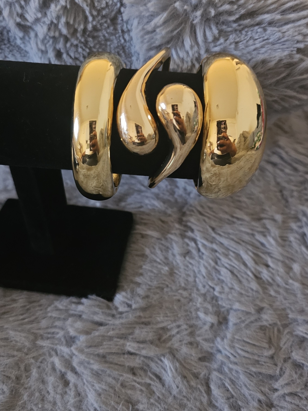 Gold-Tone Sculptural Bracelet Set — Women Jewelry Bracelets